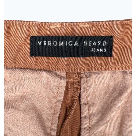 Veronica Beard Jeans Womens Wide-Leg Pants In Rust With Side Stripes Size 24 - Picture 5 of 16